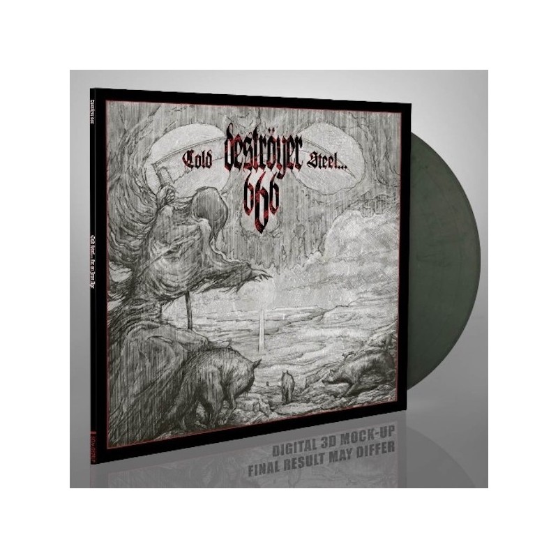 DESTRÖYER 666 - Cold Steel For An Iron Age - SILVER & DARK GREEN MARBLED LP