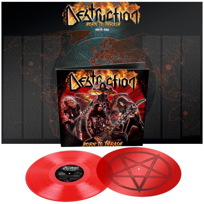 DESTRUCTION - Born To Thrash (Live In Germany) - TRANSPARENT RED 2LP