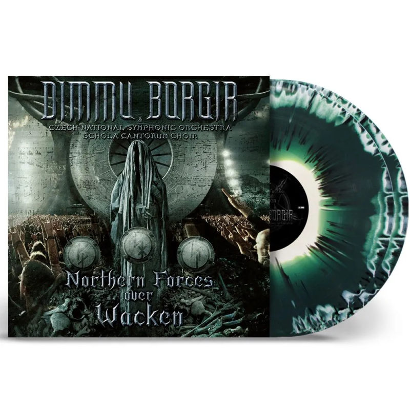 DIMMU BORGIR - Northern Forces Over Wacken - BLACK/GREEN/WHITE INKSPOT 2LP