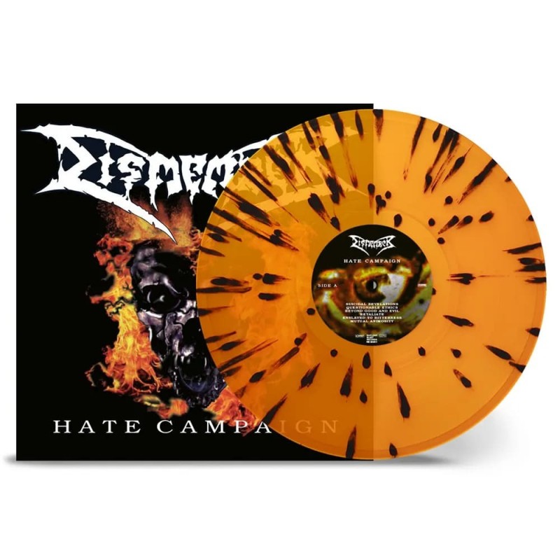 DISMEMBER - Hate Campaign - TRANSPARENT ORANGE W/ BLACK SPLATTER LP
