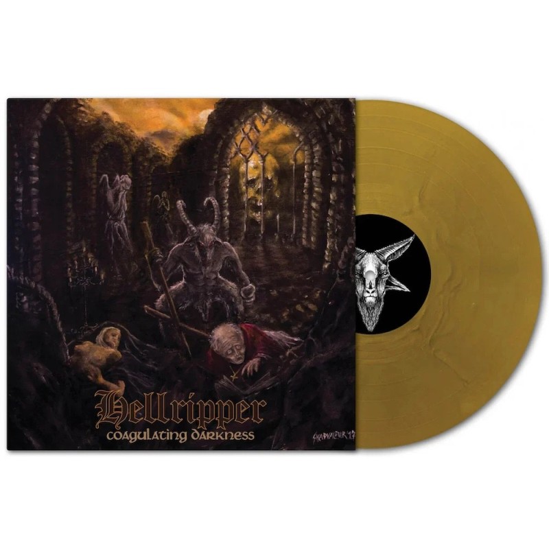 HELLRIPPER - Coagulating Darkness - GOLD LP