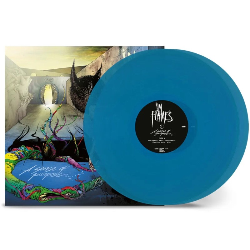 IN FLAMES - A Sense Of Purpose / The Mirror's Truth - TRANSPARENT OCEAN BLUE LP