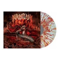 KRISIUN - Works Of Carnage - CLEAR W/ RED/ORANGE SPLATTER LP