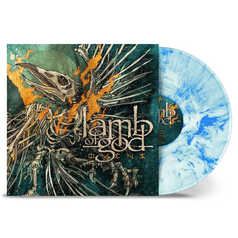 LAMB OF GOD - Omens - WHITE/SKY BLUE MARBLED LP