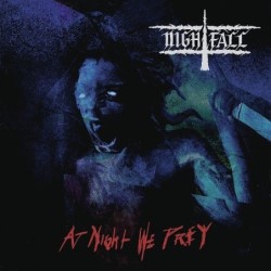 NIGHTFALL - At Night We Prey - BLUE, WHITE & BLACK MARBLED LP