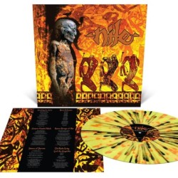 NILE - Amongst The Catacombs Of Nephren-Ka - HIGHLIGHTER YELLOW WITH HEAVY HALLOWEEN ORANGE, NEON ORANGE AND BLACK SPLATTER LP