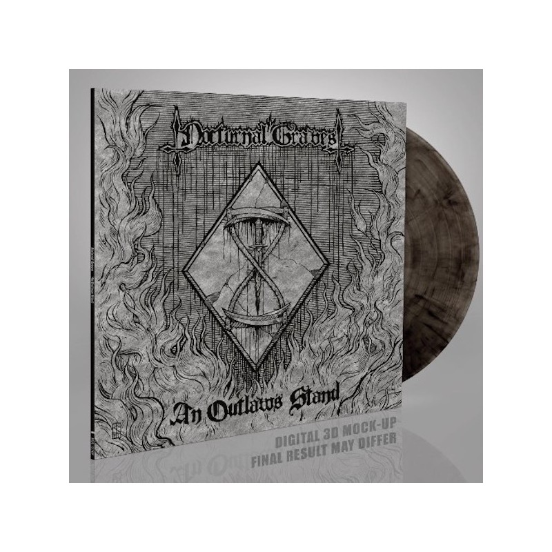 NOCTURNAL GRAVES - An Outlaw's Stand - CRYSTAL CLEAR & BLACK MARBLED LP