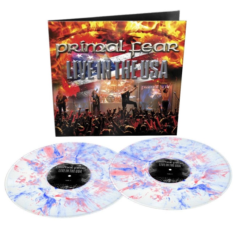 PRIMAL FEAR - Live In The USA - WHITE/BLUE/RED MARBLED 2LP