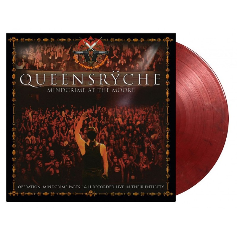 QUEENSRYCHE - Mindcrime At The Moore - TRANSLUCENT RED, SOLID WHITE & BLACK MARBLED 4LP