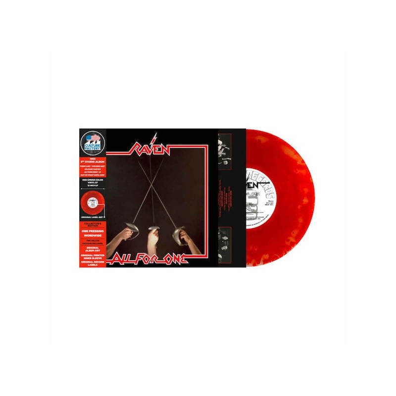 RAVEN - All For One - CLOUDY BLACK & RED LP