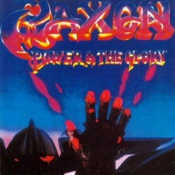 SAXON - Power And The Glory - BLUE & PURPLE SWIRL LP