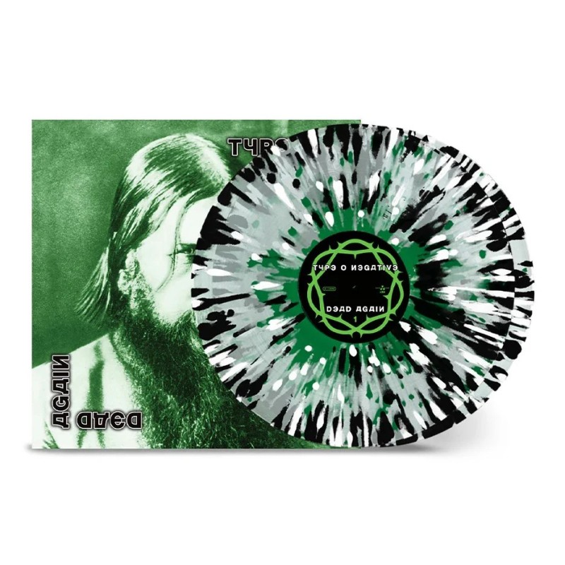 TYPE O NEGATIVE - Dead Again - CLEAR WITH GREEN, WHITE & BLACK SPLATTER 2LP