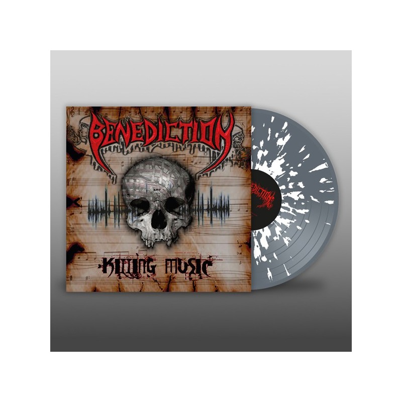 BENEDICTION - Killing Music - GREY/WHITE SPLATTER LP