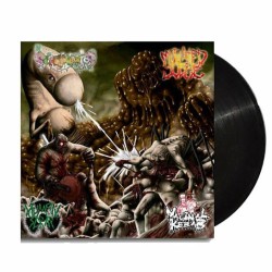VAGINAL KEBAB / SCROTOVARIOS / HUMAN SCRAP / MUTILATED JUDGE - 4 Way Split - LP