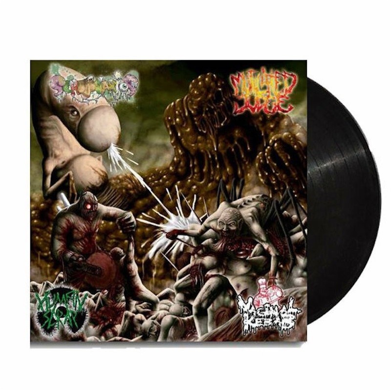 VAGINAL KEBAB / SCROTOVARIOS / HUMAN SCRAP / MUTILATED JUDGE - 4 Way Split - LP