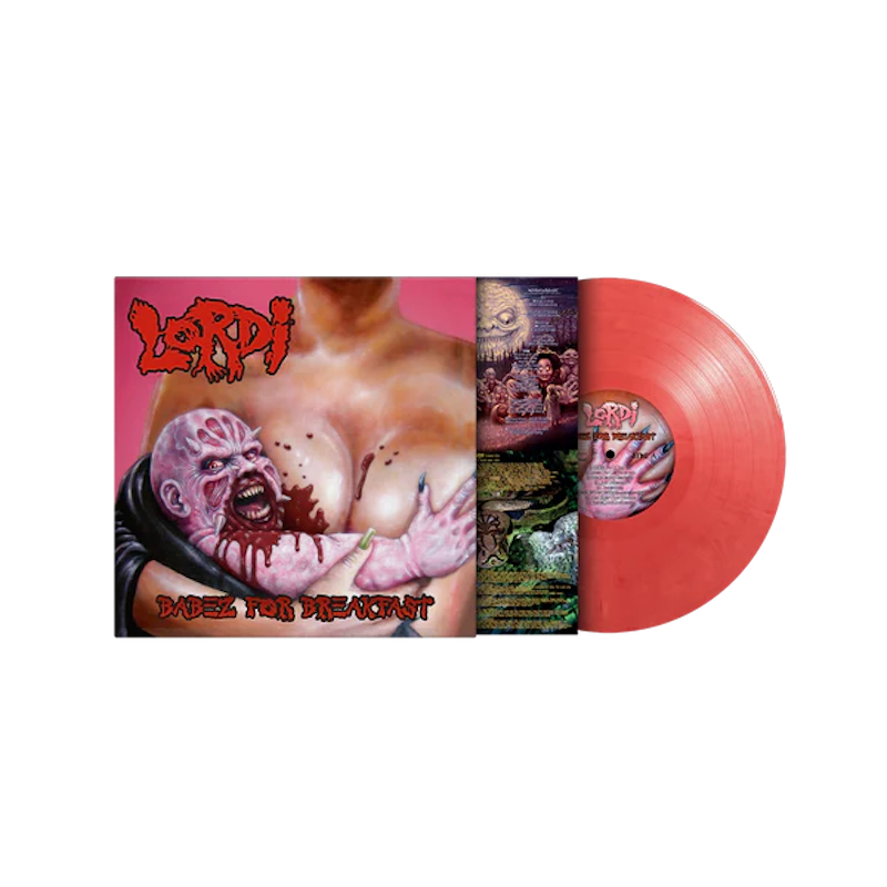LORDI - Babez For Breakfast - PINK & RED MARBLED LP