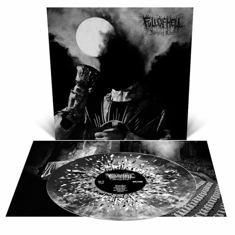 FULL OF HELL - Weeping Choir - CLEAR WITH BLACK SMOKE AND SILVER, GOLD, AND WHITE SPLATTER LP