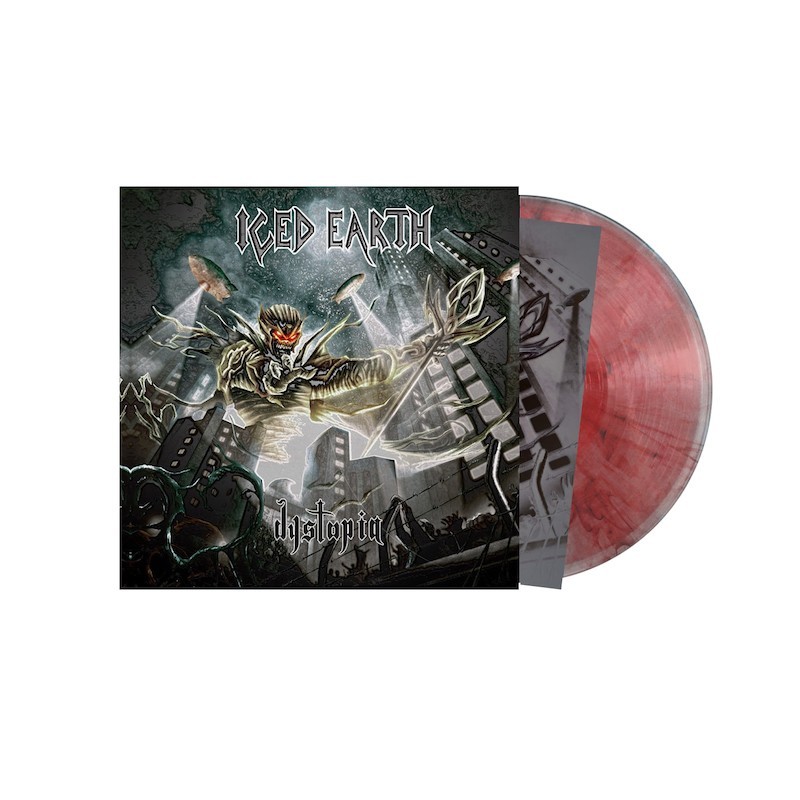ICED EARTH - Dystopia - TRANSPARENT RED MARBLED LP