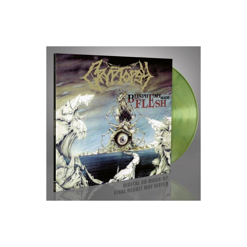CRYPTOPSY - Blasphemy Made Flesh - TRANSPARENT YELLOW & BLUE MARBLED LP