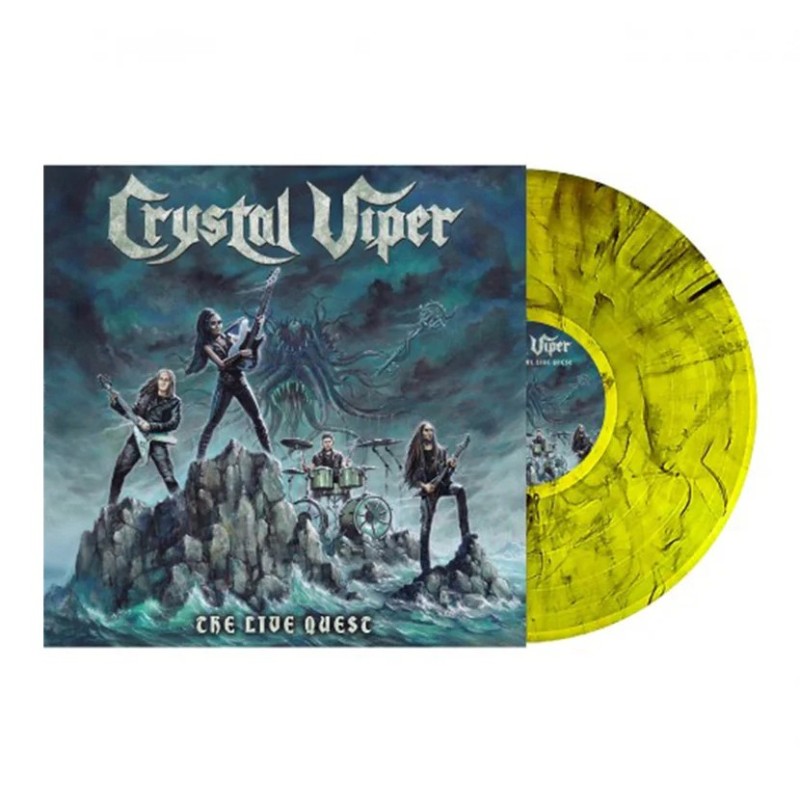 CRYSTAL VIPER - The Live Quest - YELLOW MARBLED LP