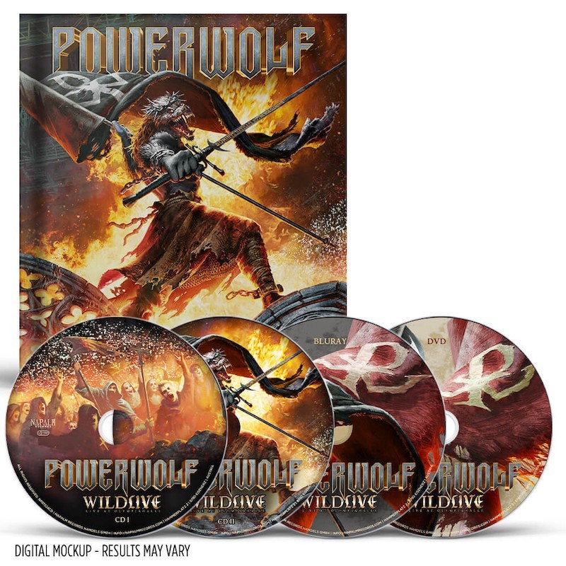 POWERWOLF - Wildlive (Live At Olympiahalle) - A5 MEDIABOOK 2CD+DVD+BLURAY