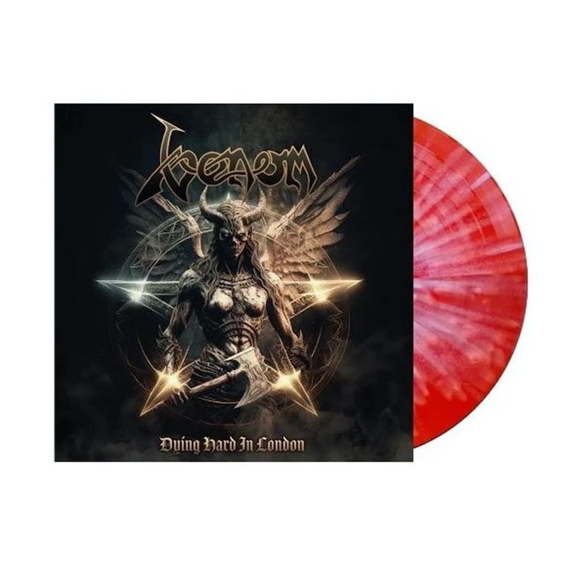 VENOM - Dying Hard In London - RED W/ WHITE SPLATTER LP