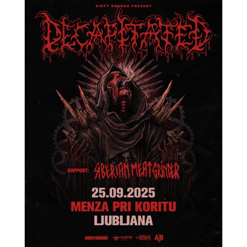 DECAPITATED, SIBERIAN MEAT GRINDER - Ljubljana, 25.09.2025 - TICKET