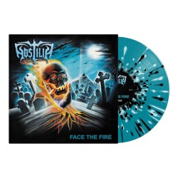 HOSTILIA - Face The Fire - TURQUOISE WHITE BLACK SPLATTER LP