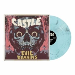 CASTLE - Evil Remains - ELECTRIC BLUE BLACK MARBLED LP